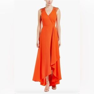 Halston Heritage Red asymmetric dress size xs/s